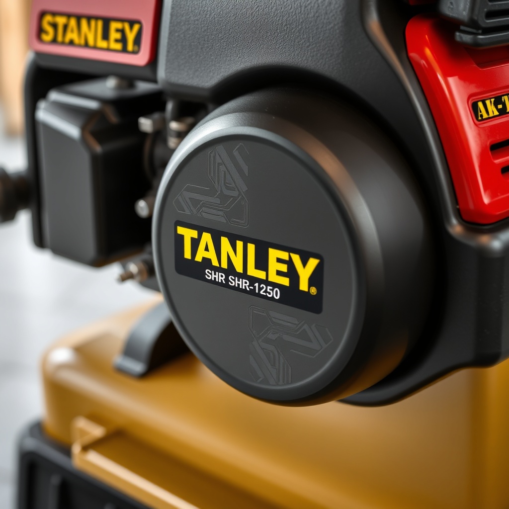 Yakın plan Stanley FATMAX SHR-1250 kompresörü